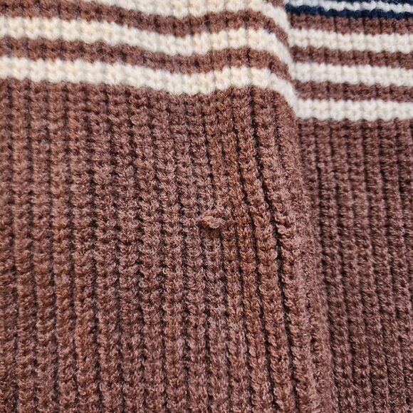 Easel Cardigan Womens Small To Lg Brown Open Front Hooded Fringe Hem Oversized - Picture 10 of 11